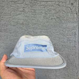 Supreme Jacquard Box Logo Camp Cap Light Blue SS18